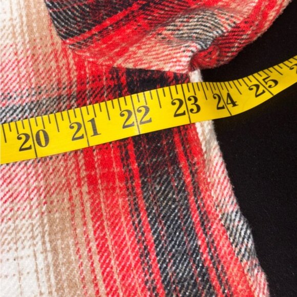 Lucky Brand Women’s Medium Plaid Unisex Red Black Plaid Jacket Autumn - Picture 4 of 10